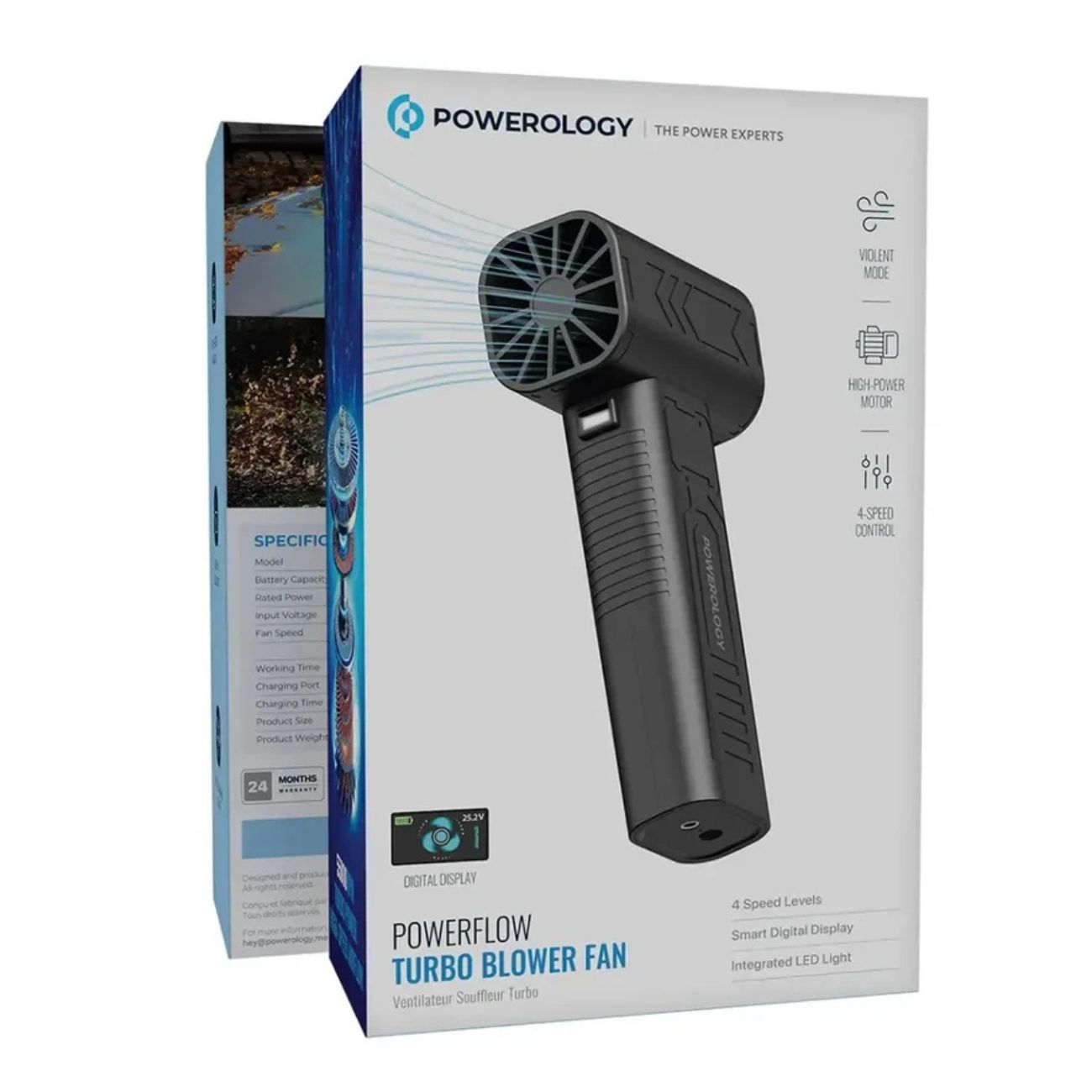 نما از جعبه جت فن شارژی سوپر توربو پاورولوژی Powerology Powerflow Turbo Blower Fan
