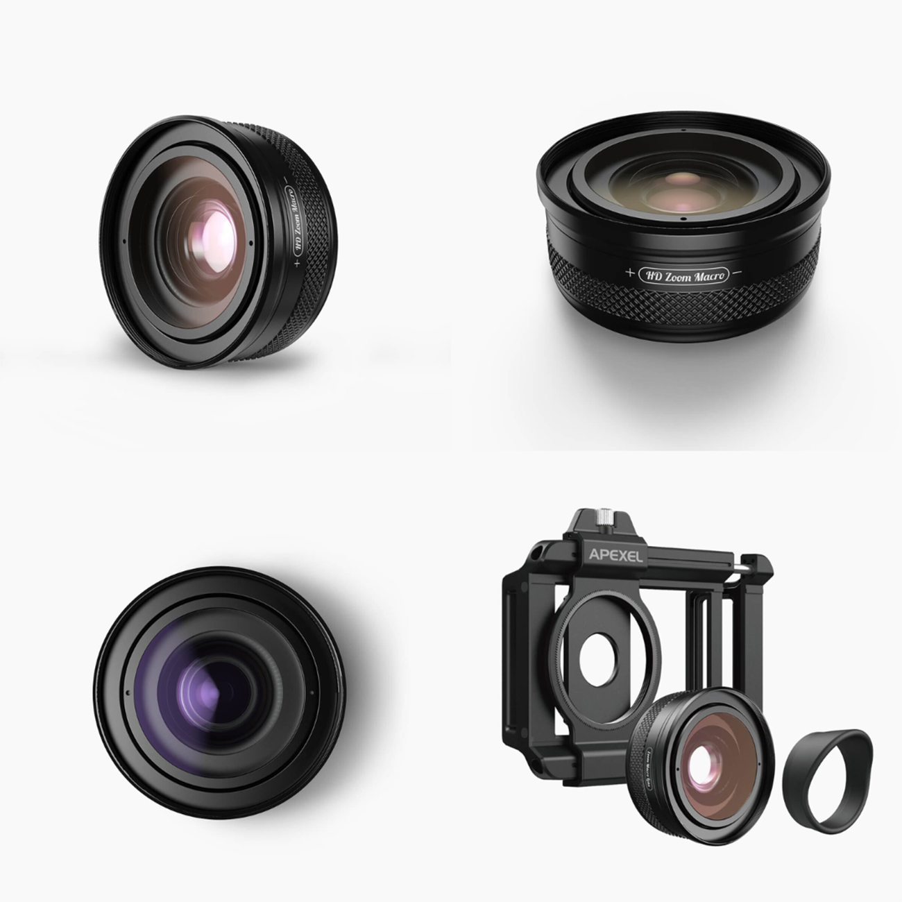 عکس از جزئیات لنز موبایل اپکسل Apexel APL-ZM100 Zoom Macro Clip-on Lens