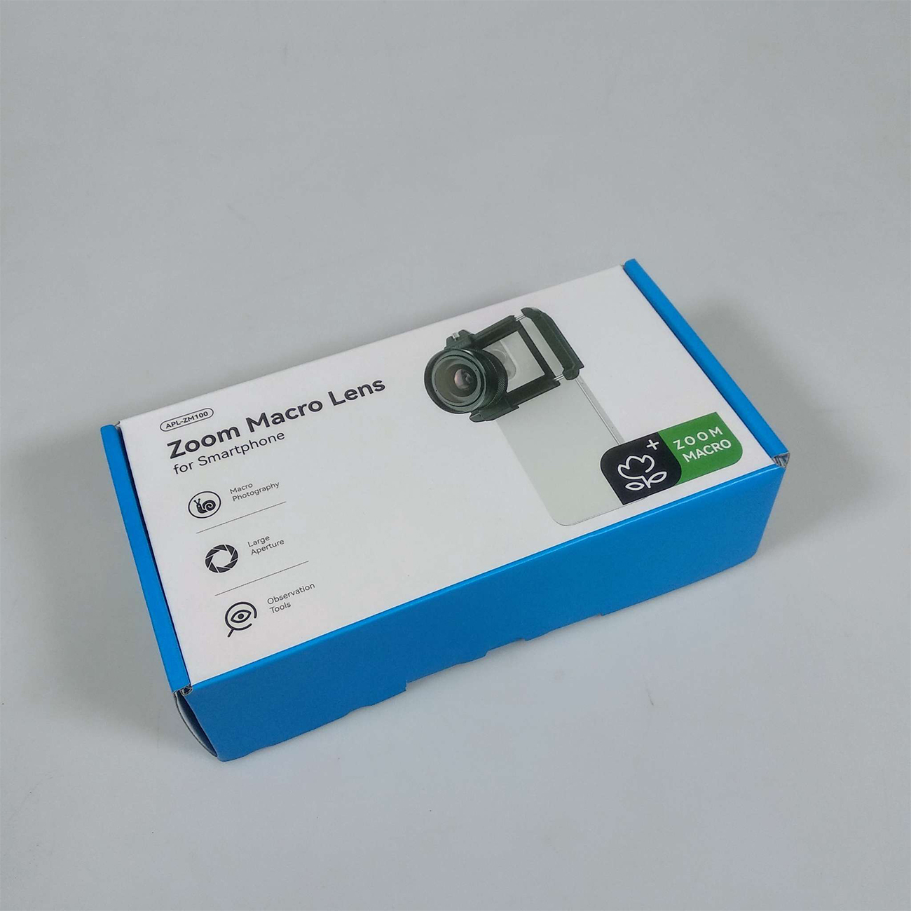 عکس از جعبه لنز موبایل اپکسل Apexel APL-ZM100 Zoom Macro Clip-on Lens
