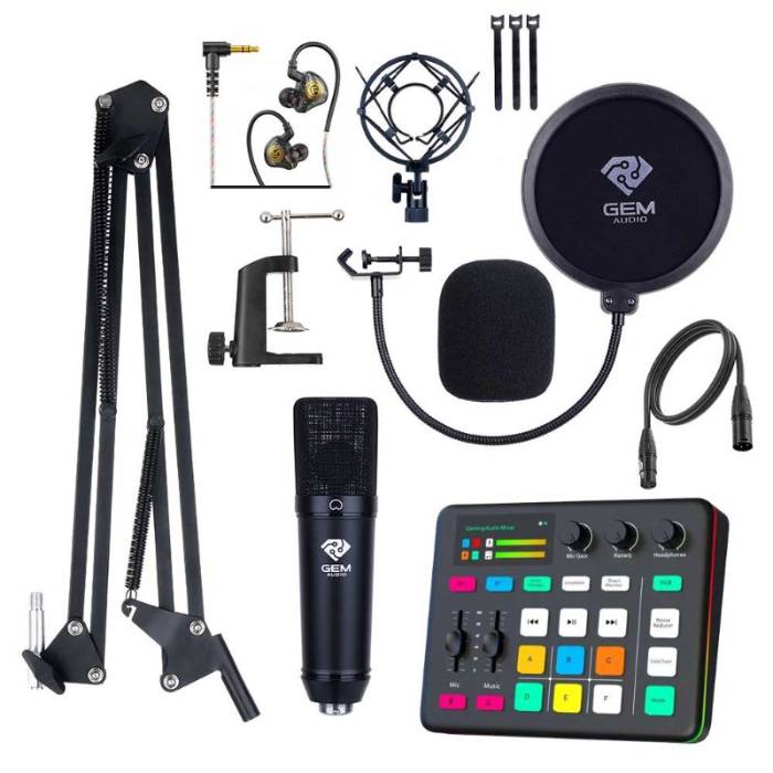 پکیج استودیوی خانگی استریم GemAudio GA800/G1 Streamer Studio Kit