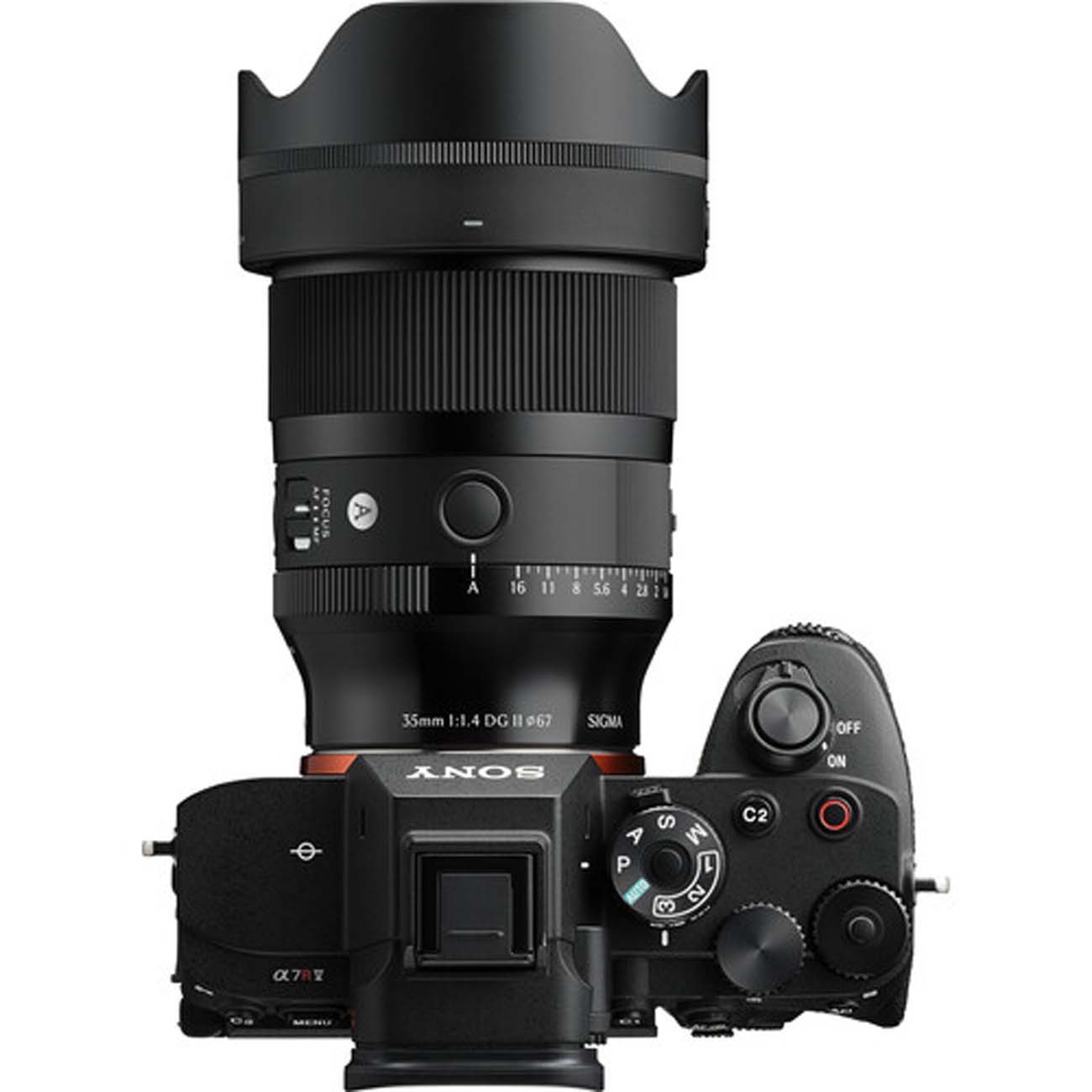 نمای نصب شده لنز سیگما Sigma 35mm f/1.4 DG II Art Lens for Sony E