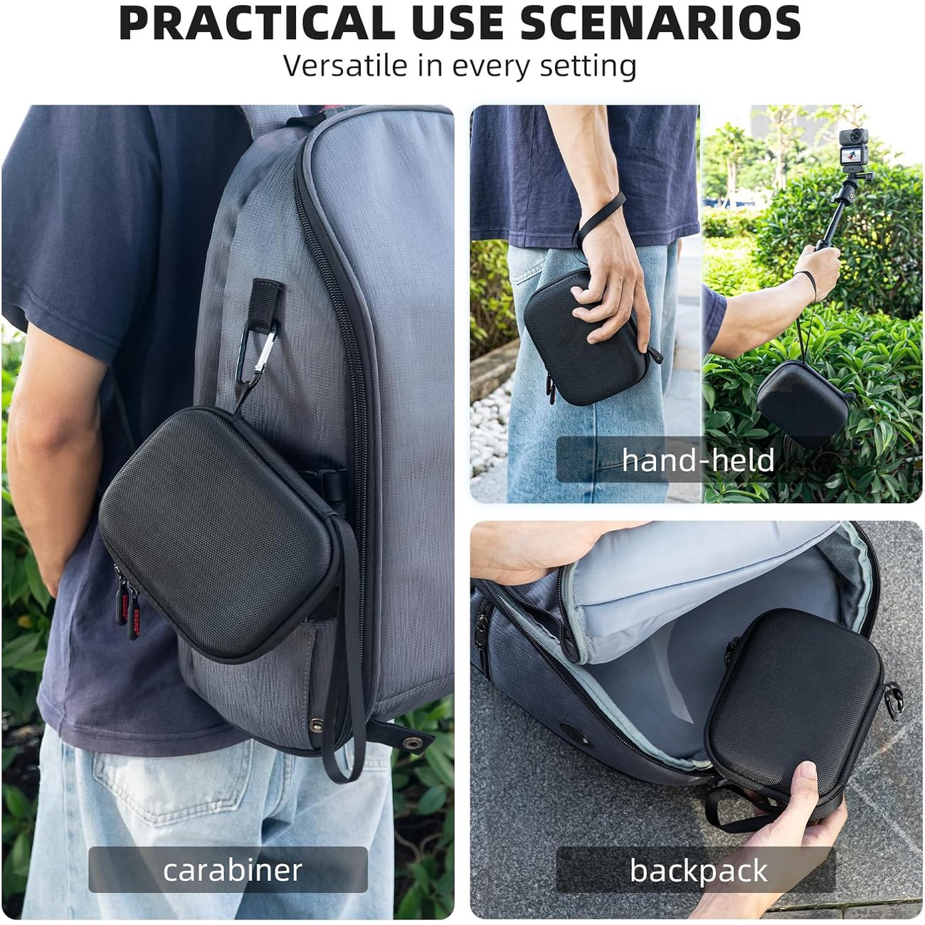 عکس در حال استفاده از کیف حمل Nano Osmo Leather Carrying Bag