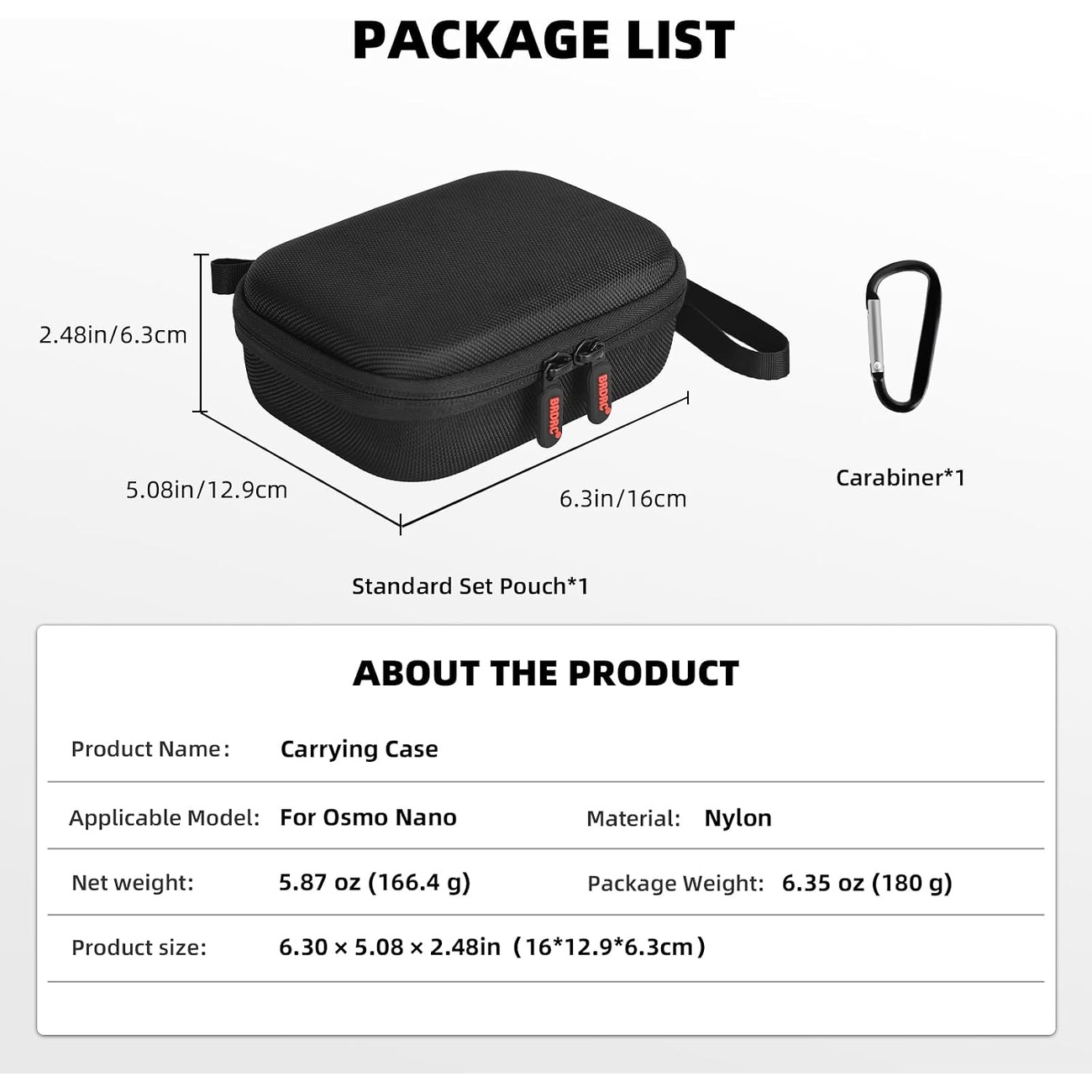 عکس از جزئیات کیف حمل Nano Osmo Leather Carrying Bag