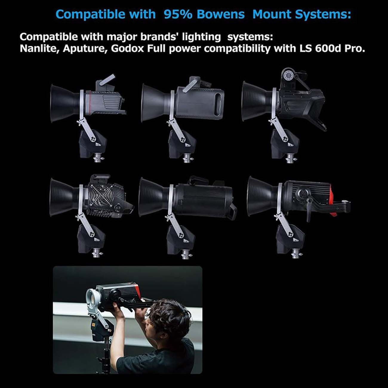 نمای کاربردی پایه نور فالکام Falcam Move LightGo Light Movement Controller