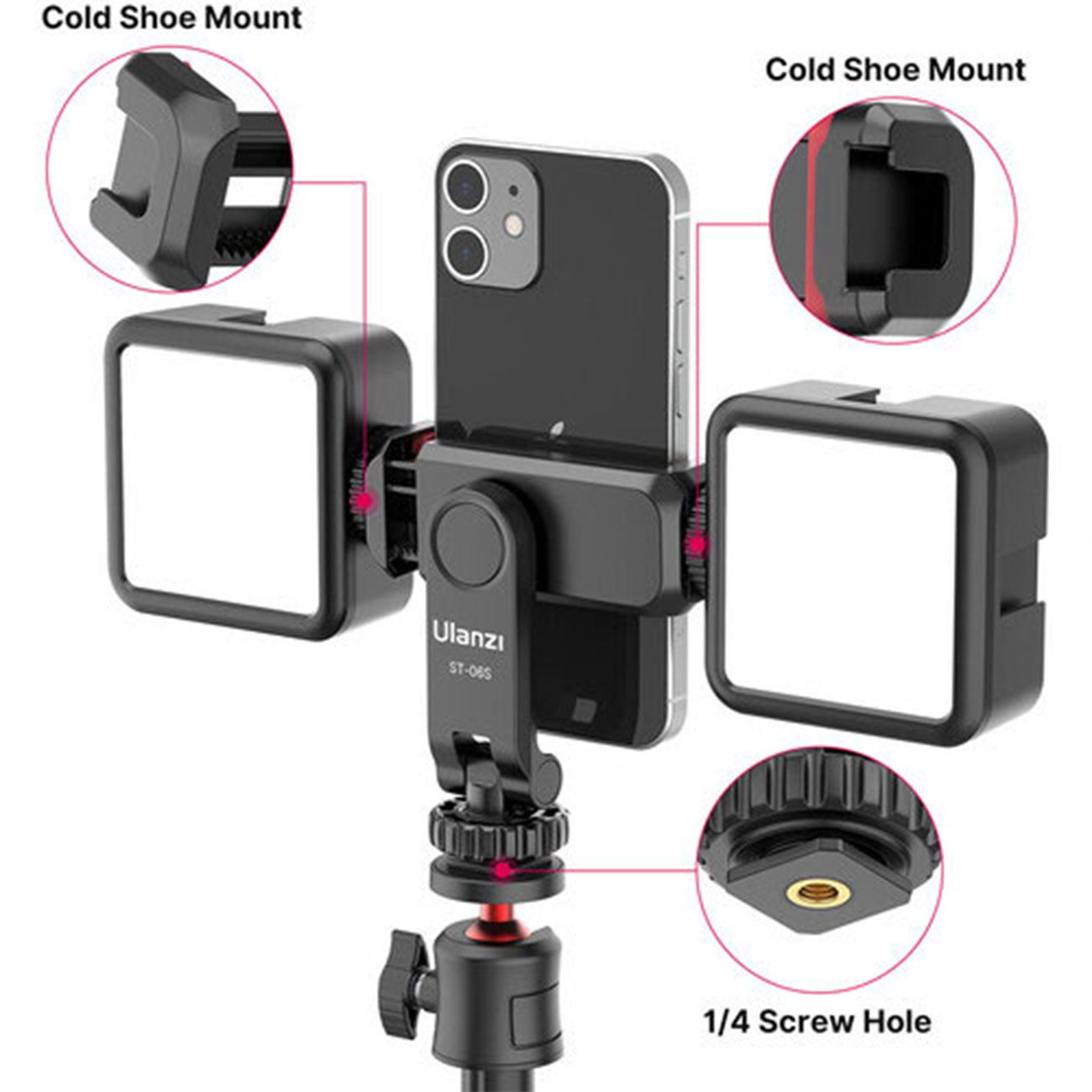 نمای کاربردی هولدر گوشی موبایل اولانزی Ulanzi ST-06S Smartphone Holder