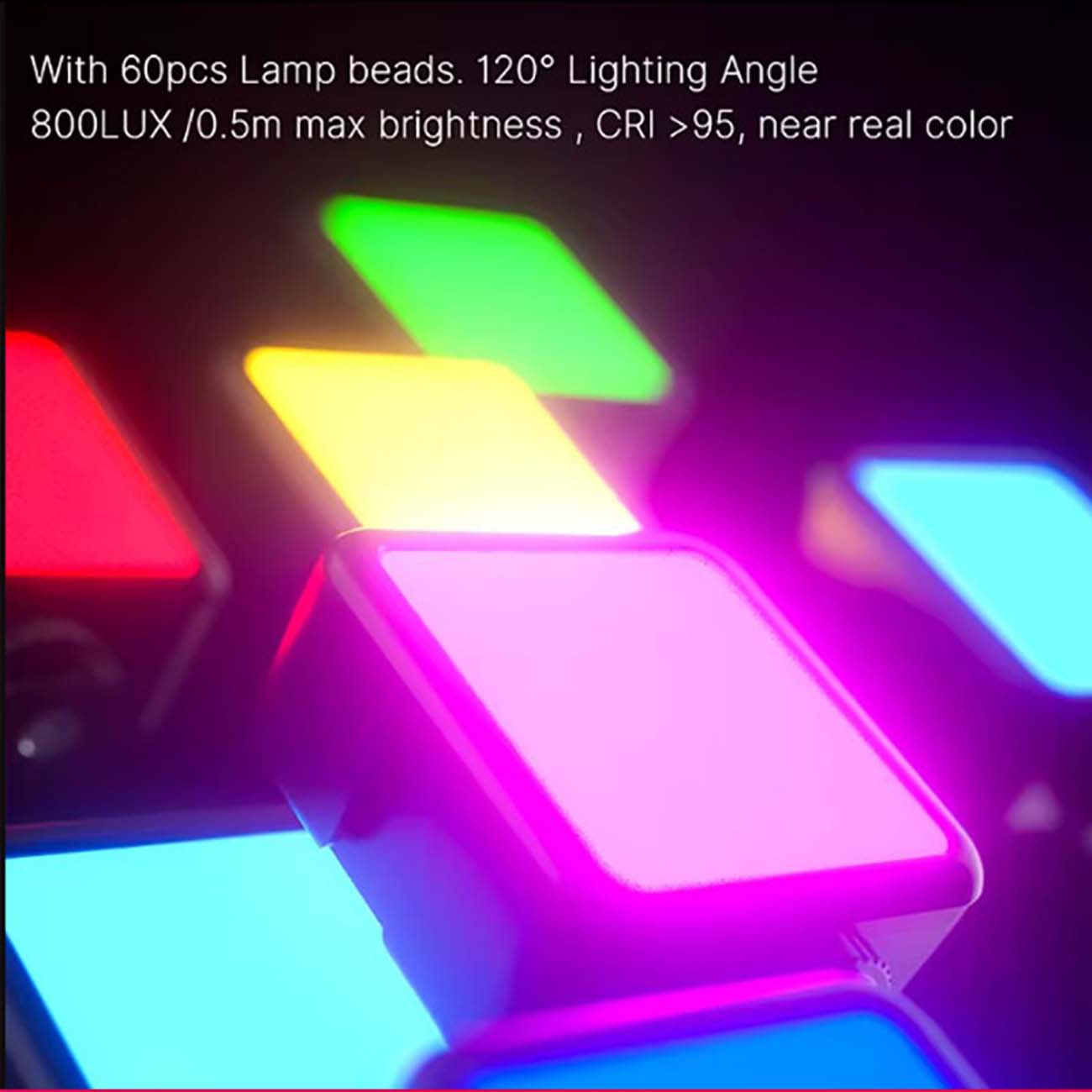 نمای کاربردی ویدیو لایت جیبی Ulanzi VL49 RGB Mini Pocket Video LED Light
