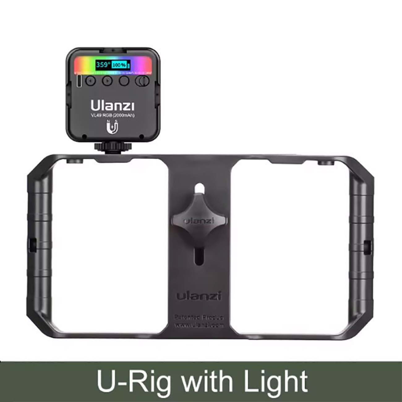نمای کاربردی ویدیو لایت جیبی اولانزی Ulanzi VL49 RGB Mini Pocket Video LED Light