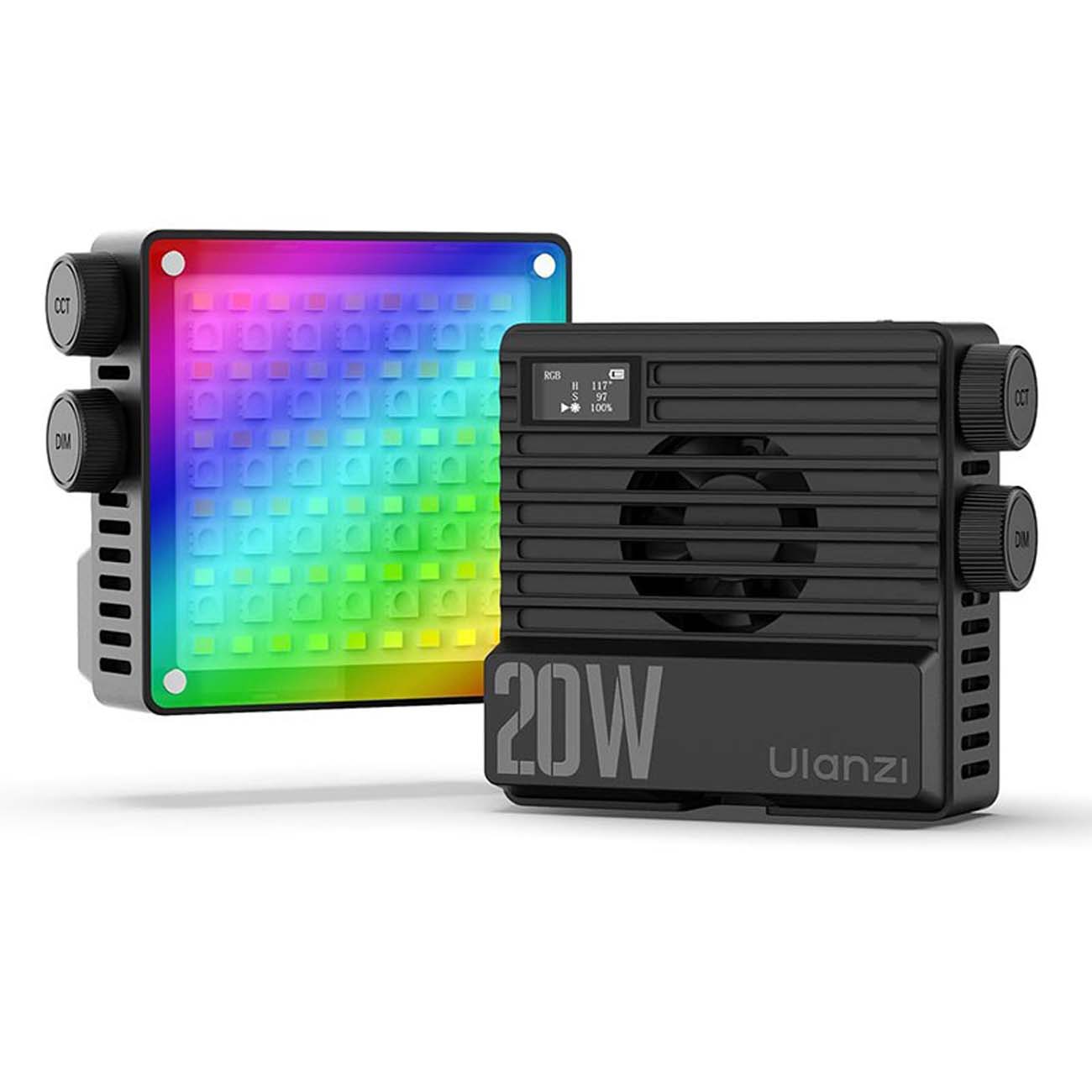 نمای کلی نور ثابت ال ای دی اولانزی Ulanzi LE20 20W RGB LED Light Panel