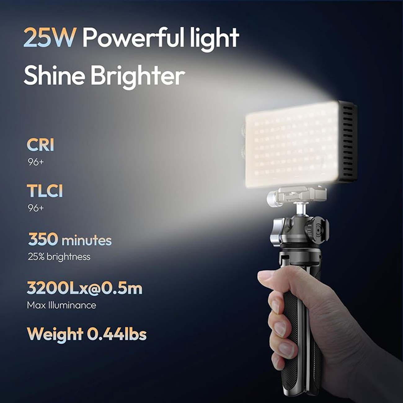 نمای کاربردی پنل نور ال ای دی اولانزی Ulanzi PL25 25W Mini Bi-Color LED Video Light
