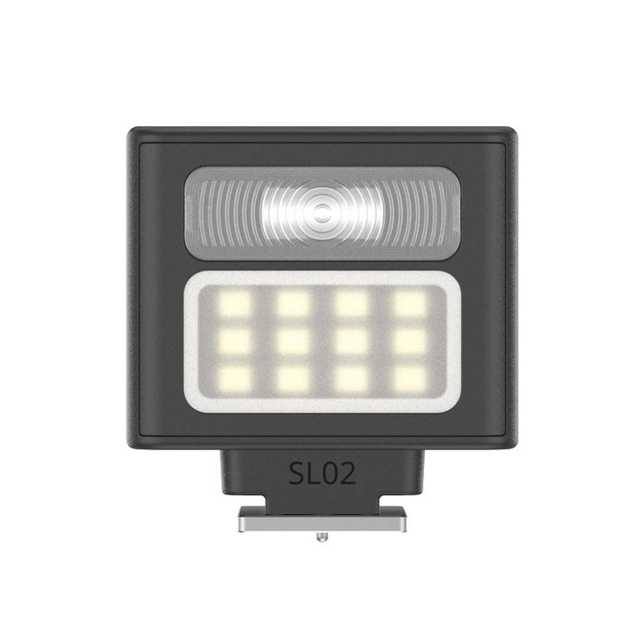 نمای روبه رو فلاش و نور رودوربینی اولانزی Ulanzi SL02 Spark Lite Camera Flash Light
