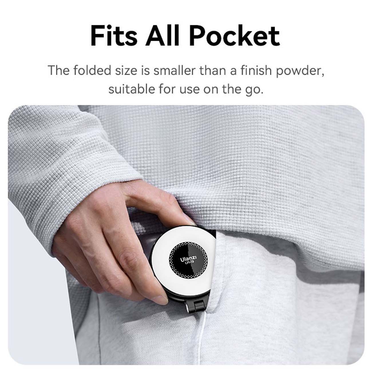 نمای ابعاد رینگ لایت سلفی اولانزی Ulanzi LM19 MagSafe LED Selfie Ring Light