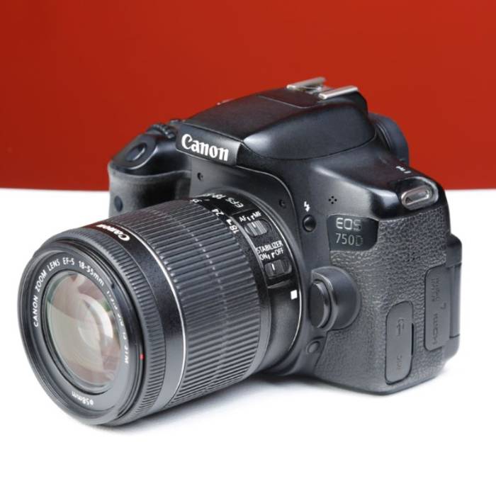 دوربین دست دوم عکاسی کانن Canon EOS 750D Kit 18-55mm f/3.5-5.6 IS STM (12000 شات)