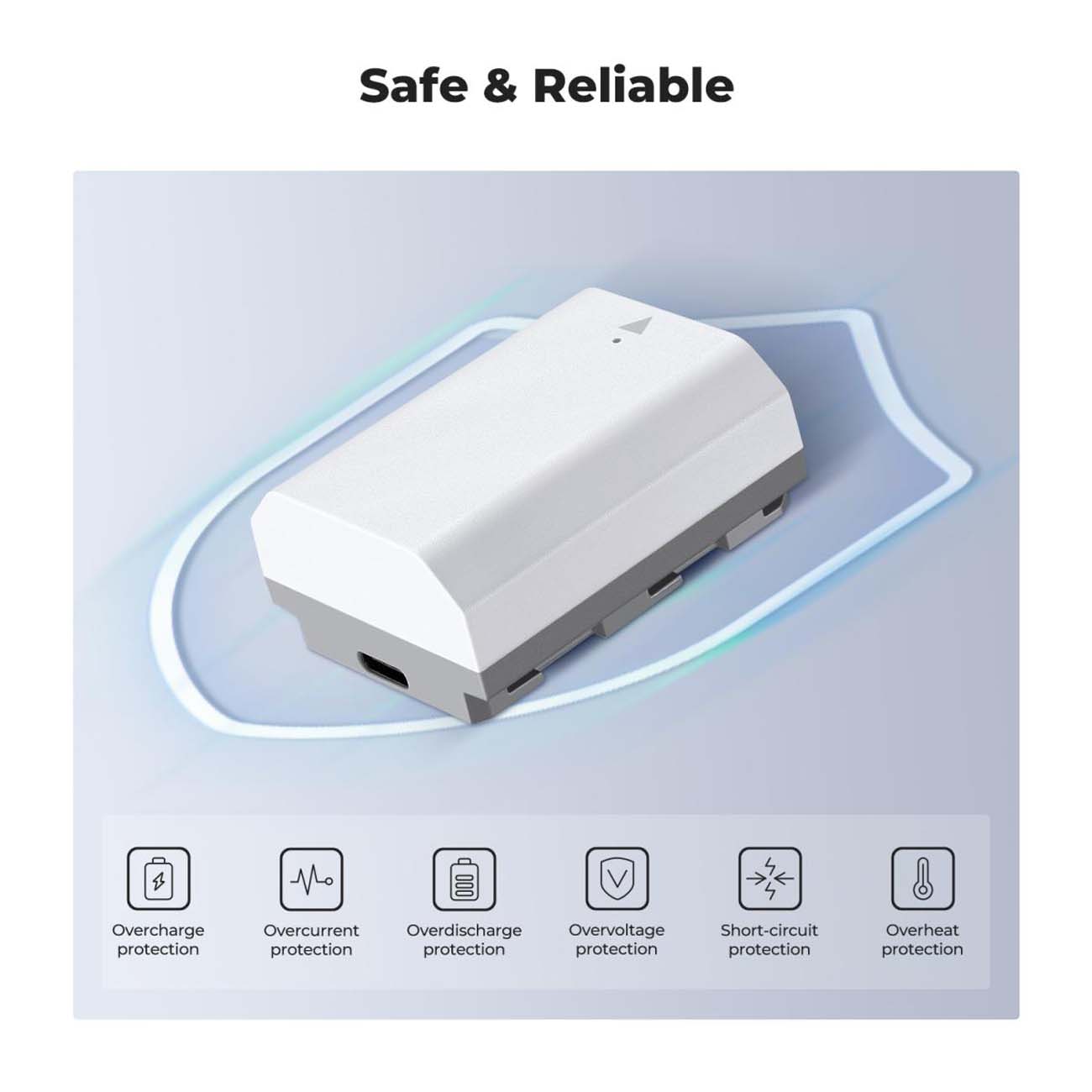 نمای کاربردی باتری سونی K&F Concept NP-FZ100 2600mAh Type-C Fast Charging Battery 2-Pack for Sony A7
