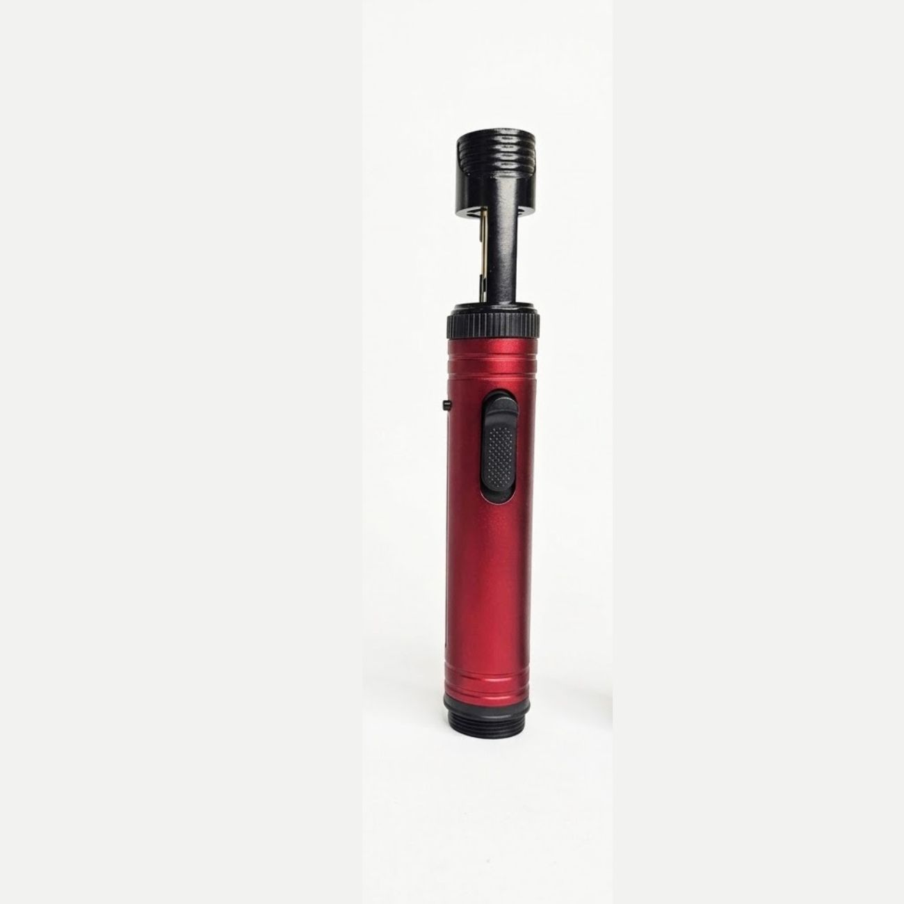 نمای قرمز فندک اتمی توربو Turbo Telescopic Jet Torch Lighter with LED