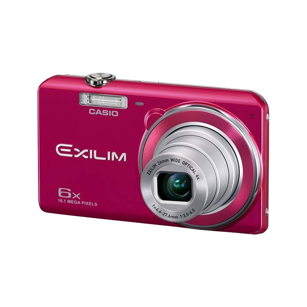 نمای جانبی دوربین کامپکت کاسیو قرمز Casio Exilim EX-ZS20 Digital Camera