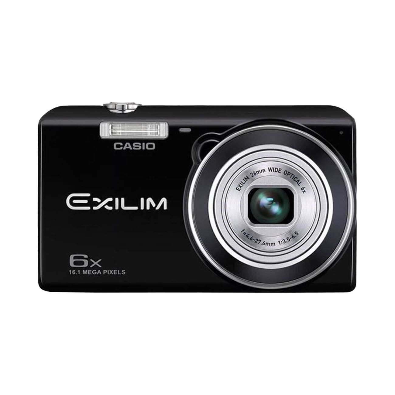 نمای روبه رو دوربین کامپکت کاسیو مشکی Casio Exilim EX-ZS20 Digital Camera