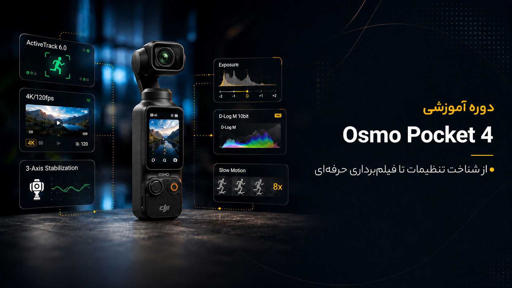 آموزش کار با گیمبال Osmo Pocket 4