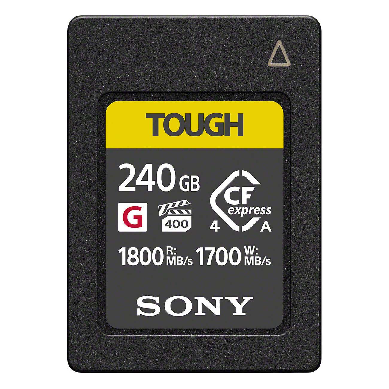 نمای روبه رو کارت حافظه سونی Sony 240GB CFexpress 4.0 Type A TOUGH Memory Card