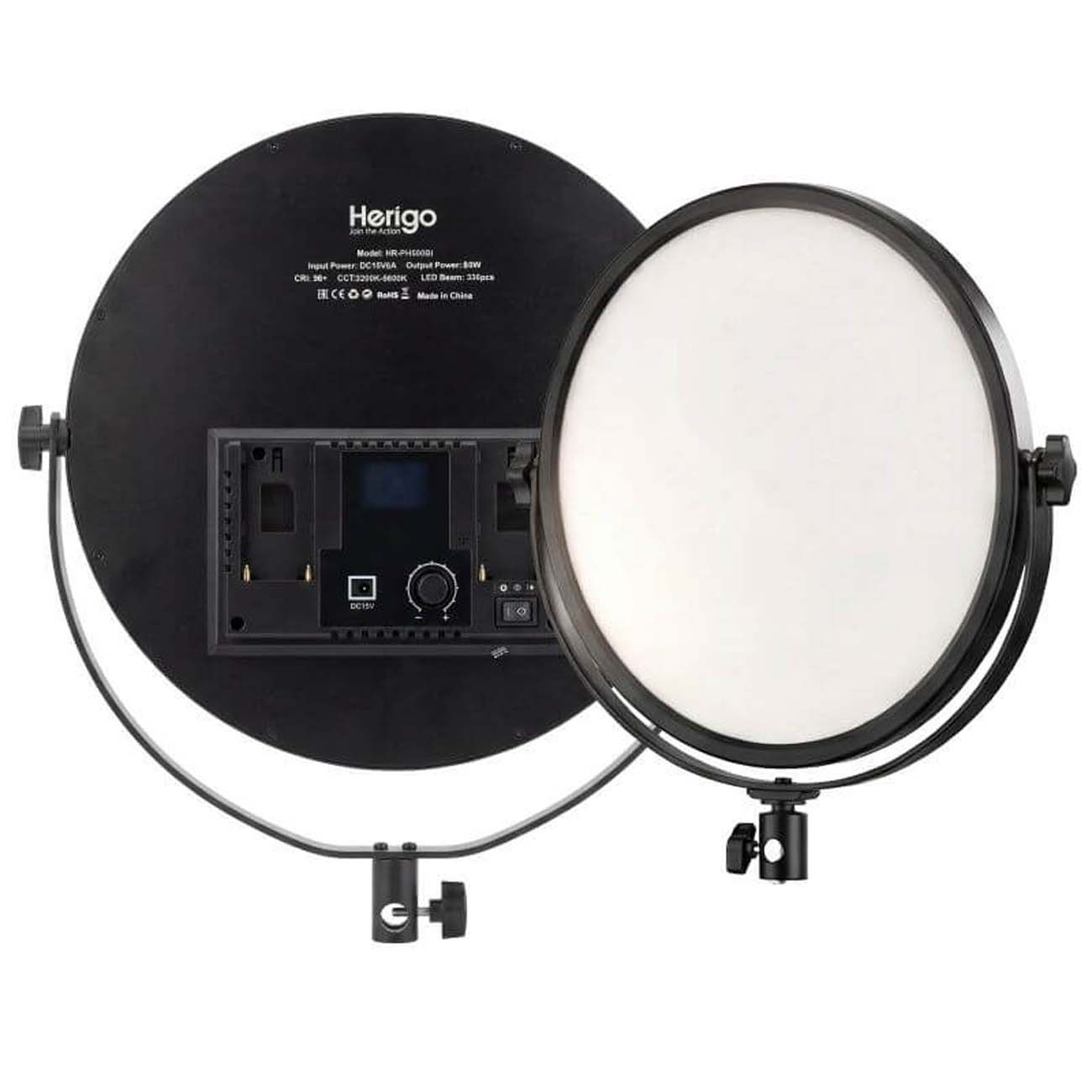 نمای کلی نور ثابت هریگو Herigo HR-PH500Bi 80W Bi-Color LED Light