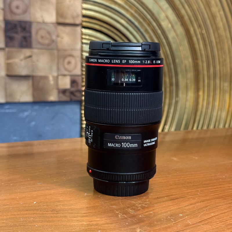 لنز دست دوم کانن Canon EF 100mm f/2.8L Macro IS USM (جعبه دارد)