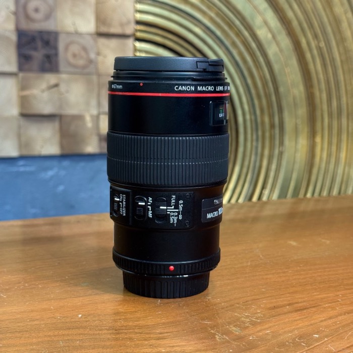لنز دست دوم کانن Canon EF 100mm f/2.8L Macro IS USM (جعبه دارد)