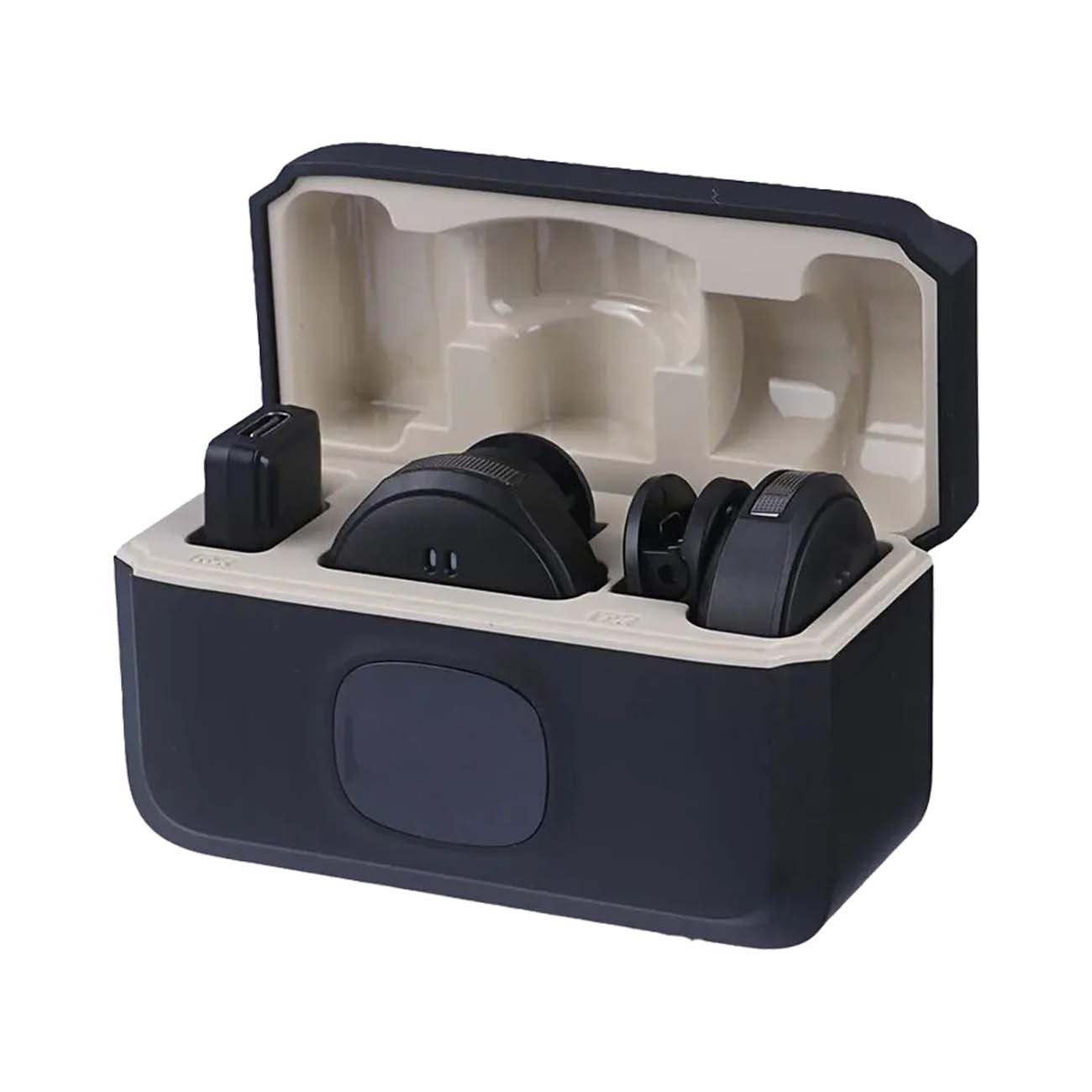 نمای کیس میکروفون بی‌سیم یقه‌ای SH8 Dual Wireless Microphone