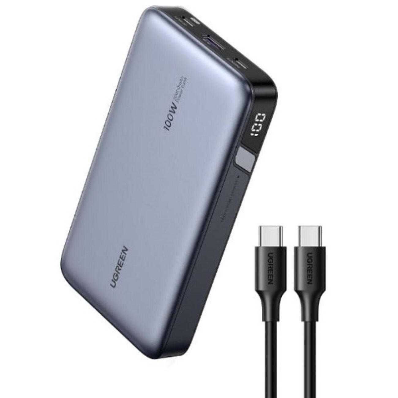 نمای جانبی پاوربانک یوگرین UGREEN PB720 Nexode 100W 20000mAh Power Bank