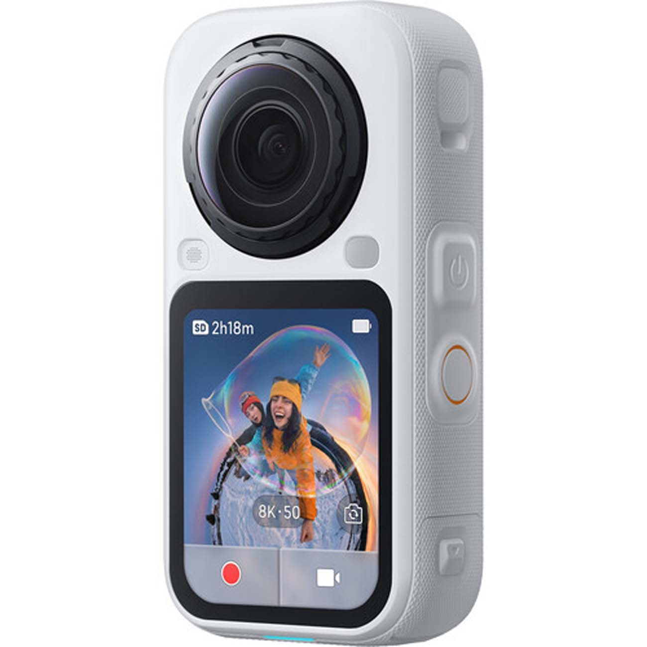 نمای جانبی دوربین اکشن اینستا سفید Insta360 X6 360° 8K Camera Essentials Bundle