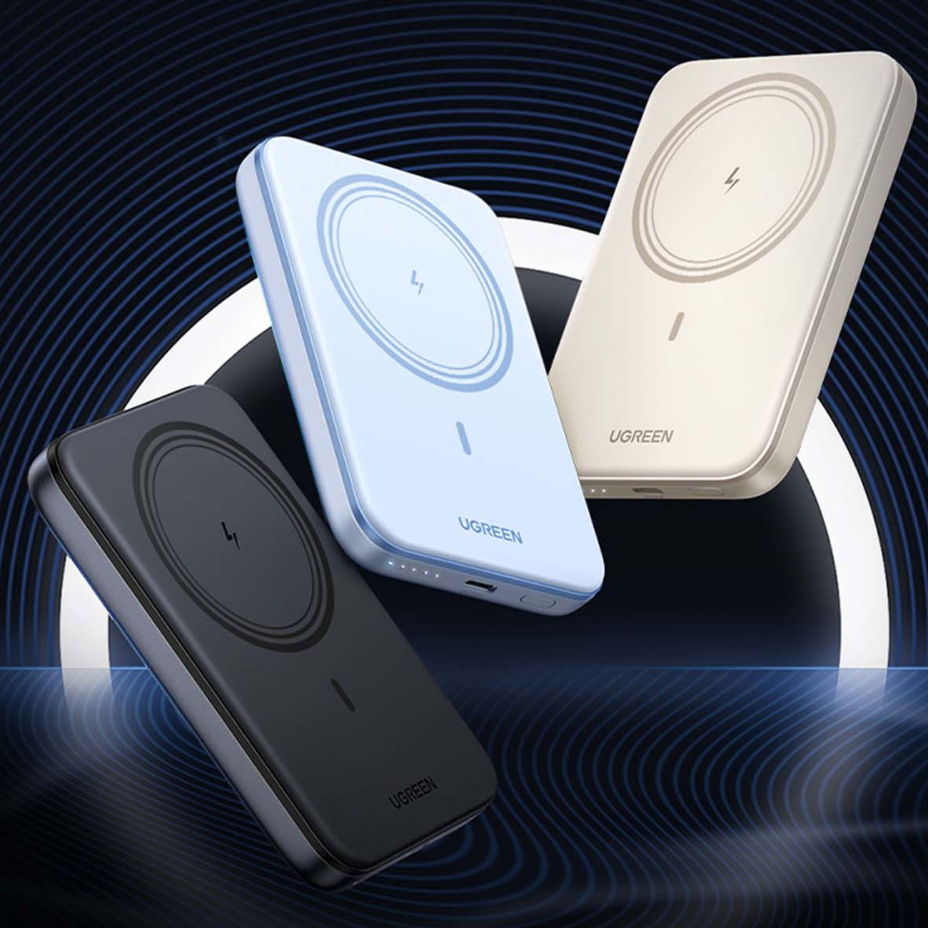 نمای رنگبندی پاوربانک یوگرین UGREEN PB560 5000mAh Wireless Magnetic Power Bank