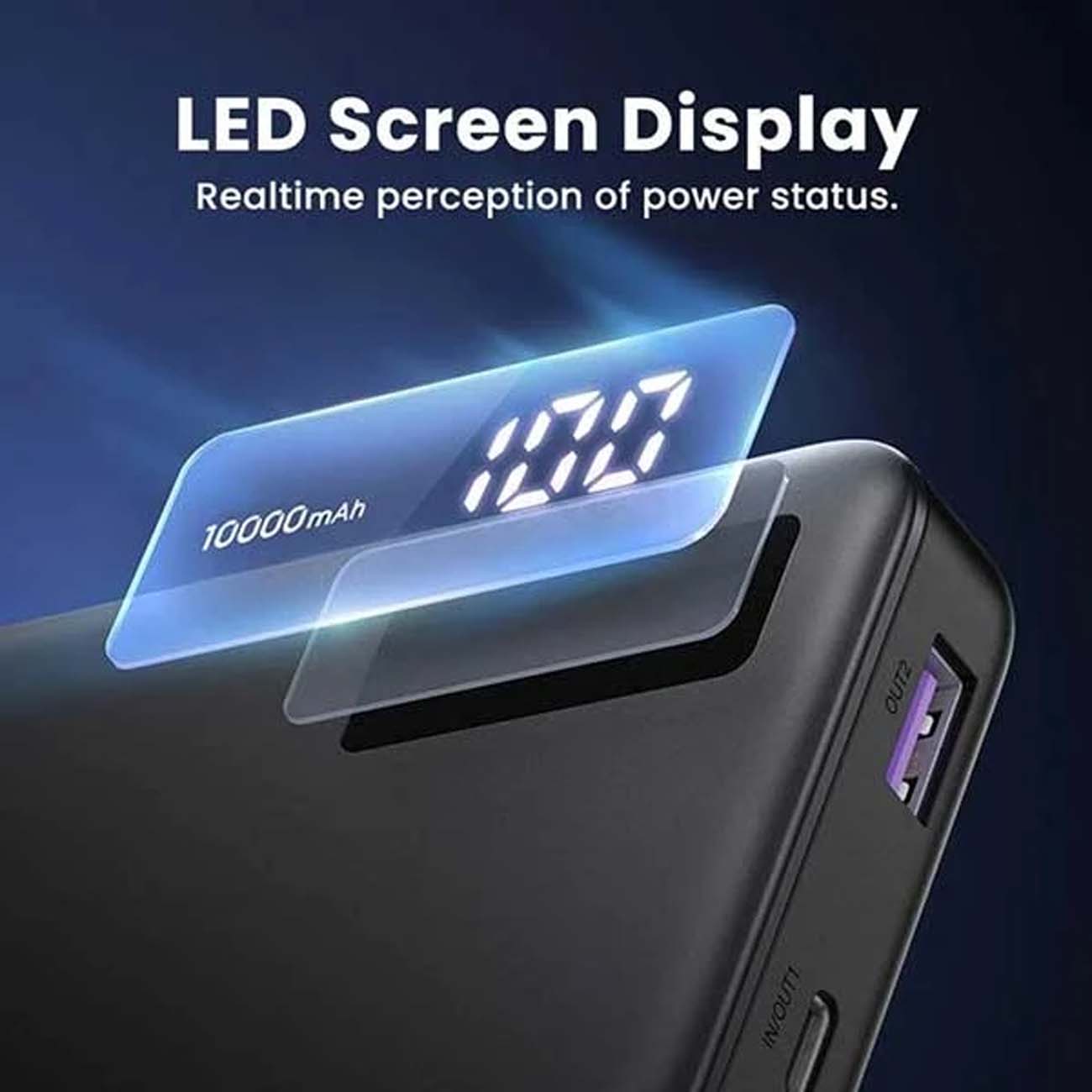 نمای توضیحات پاوربانک قابل حمل یوگرین UGREEN PB311 10000mAh Two-Way Fast Charging Power Bank