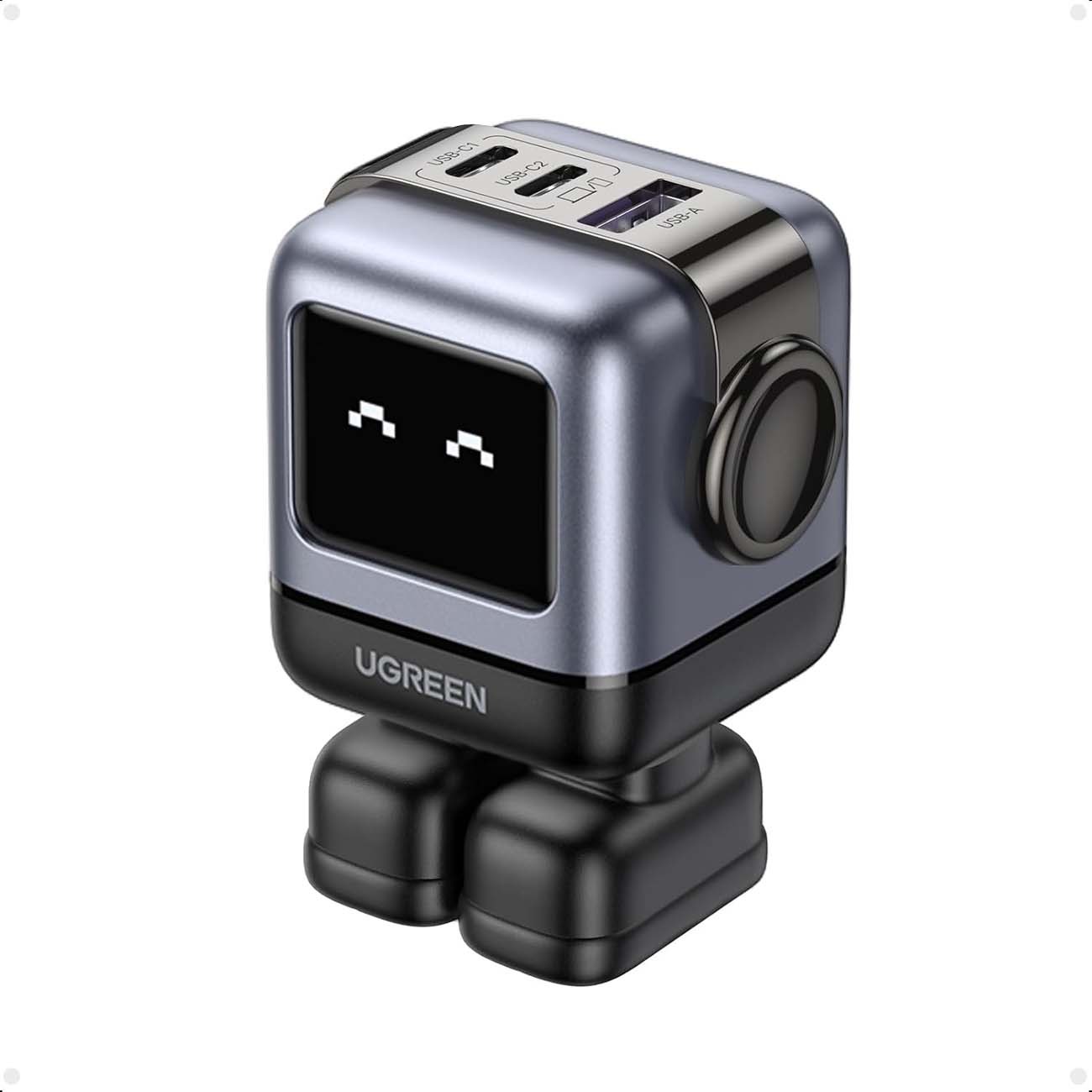 شارژر دیواری یوگرین UGREEN CD361 Nexode RG 65W Robot GaN Wall Charger