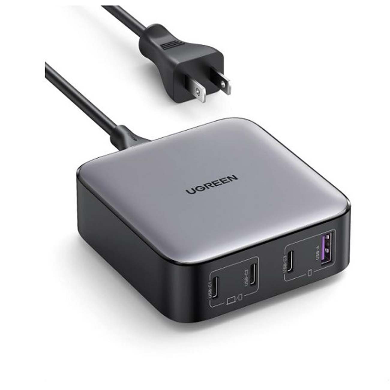 نمای جانبی شارژر رومیزی یوگرین UGREEN CD328 Nexode 100W GaN Desktop Charger