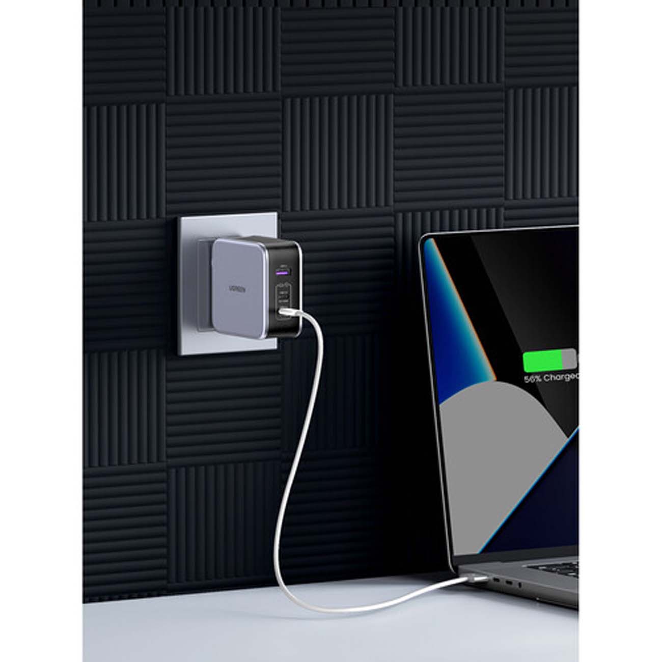 نمای کاربردی شارژر یوگرین UGREEN Nexode CD289 140W 3-Port GaN Fast Charger