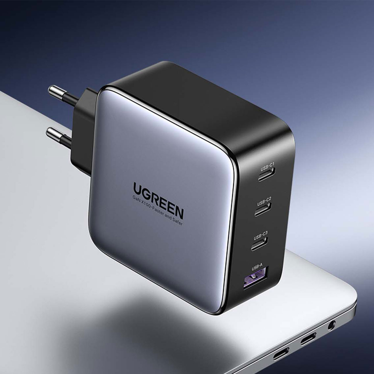 نمای جانبی شارژر یوگرین UGREEN Nexode CD226 100W GaN Fast Charger
