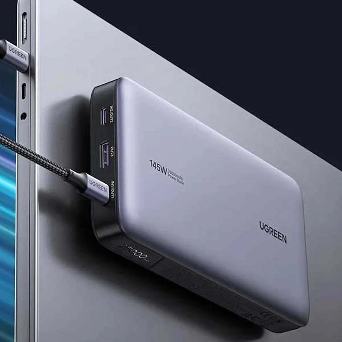 نمای کاربردی پاوربانک شارژ سریع یوگرین UGREEN Nexode PB205 25000mAh 145W Power Bank