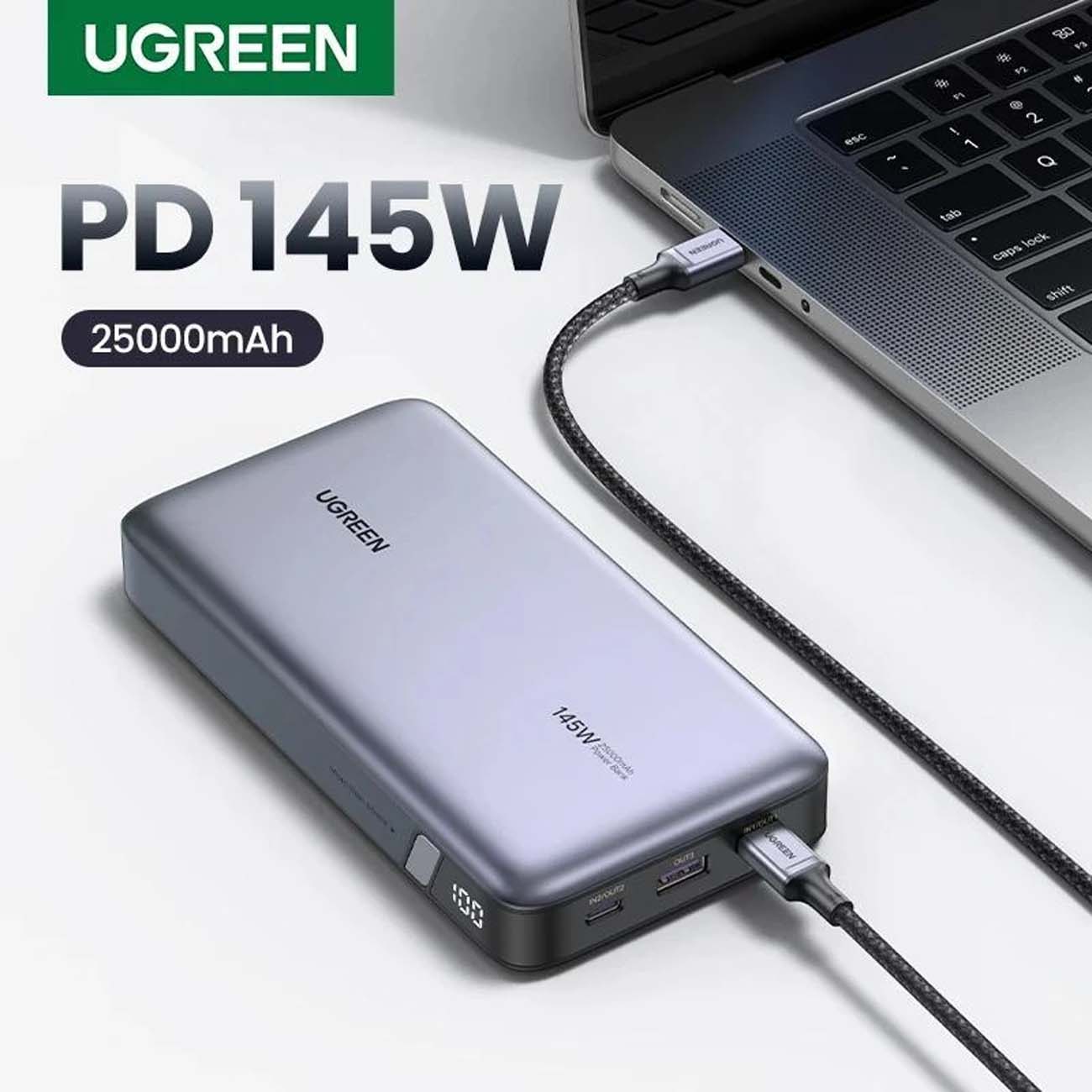 نمای کاربردی پاوربانک یوگرین UGREEN Nexode PB205 25000mAh 145W Power Bank
