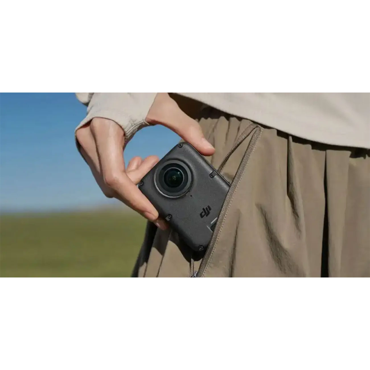 نمای ابعاد دوربین اسمو پاکت دی‌جی‌آی DJI Osmo 360 II 8K Panoramic Action Camera