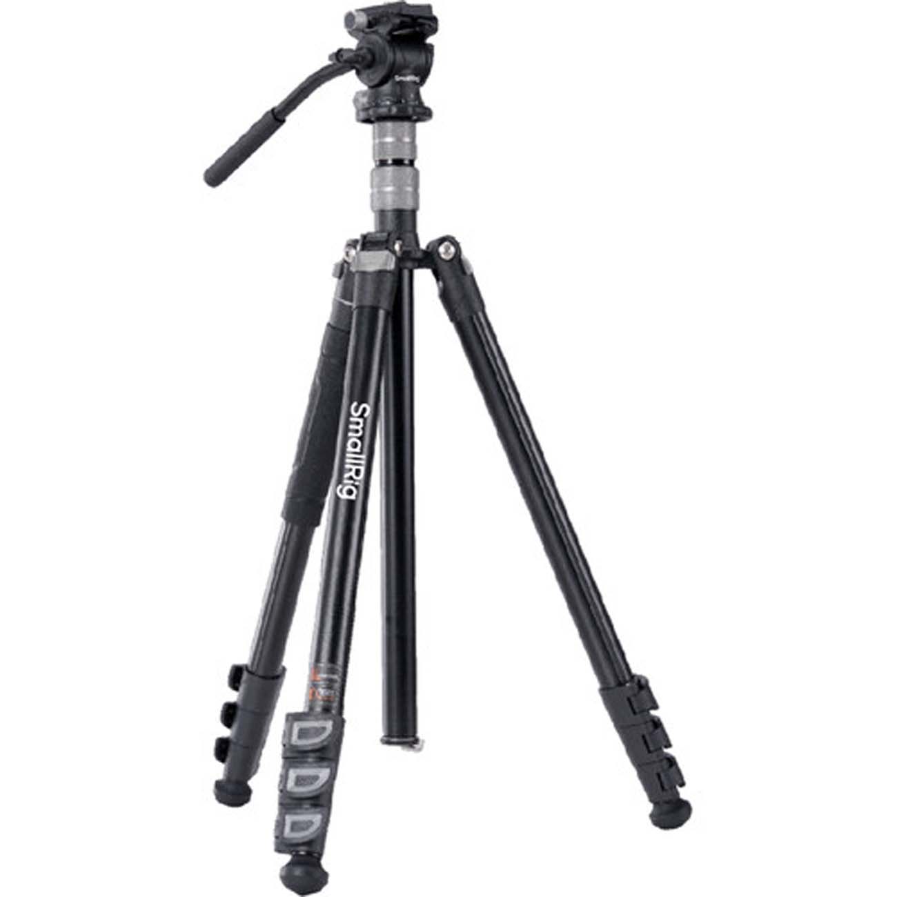نمای روبه رو سه پایه اسمال ریگ SmallRig 6602 Reverse-Folding Travel Photography Aluminum Tripod