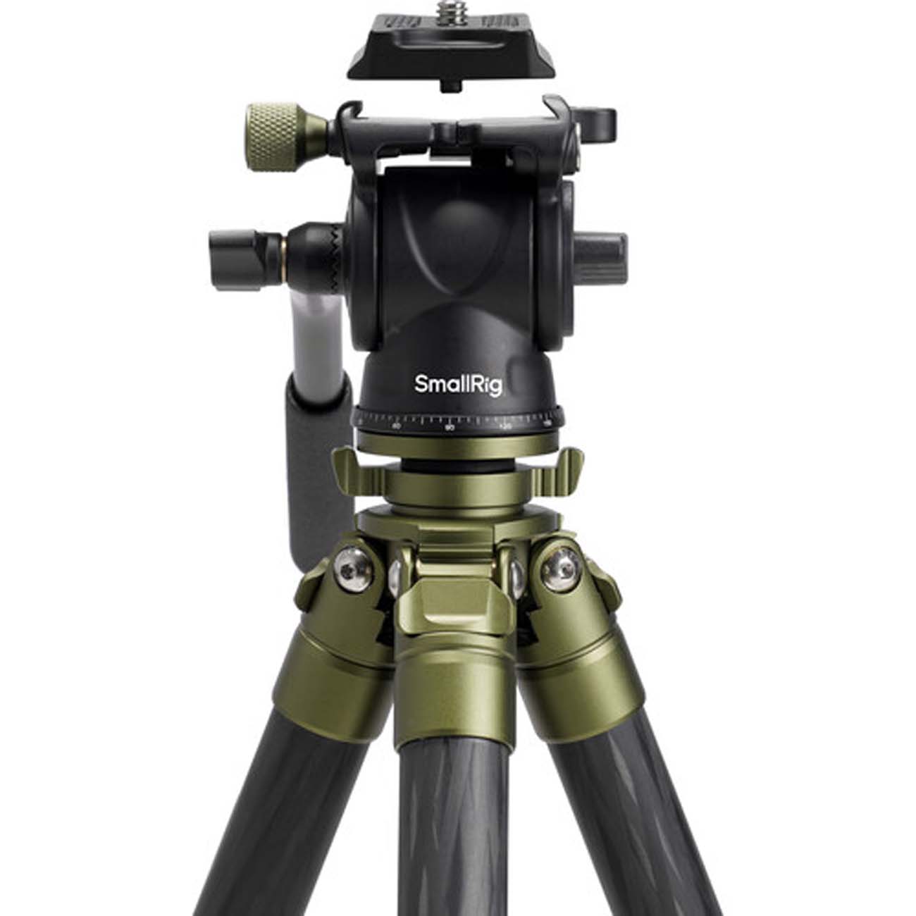 نمای نزدیک سه‌پایه اسمال ریگ SmallRig 6599 Ultra-Light Travel Video Carbon Fiber Tripod with Fluid H