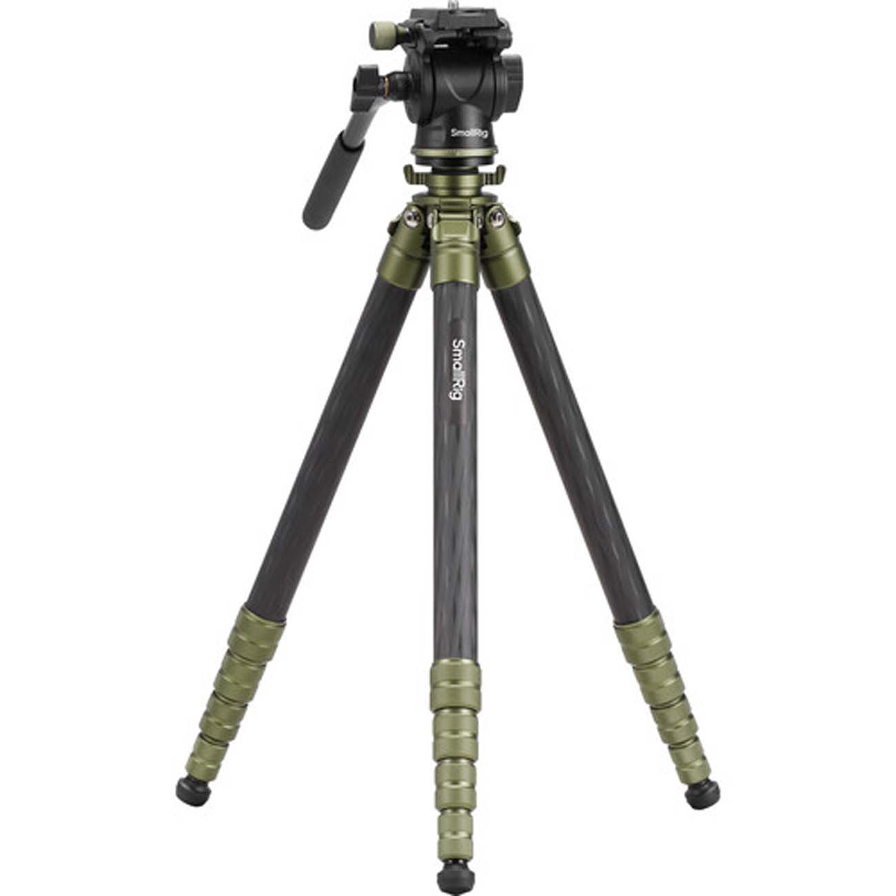 نمای روبه رو سه‌پایه اسمال ریگ SmallRig 6599 Ultra-Light Travel Video Carbon Fiber Tripod with Fluid