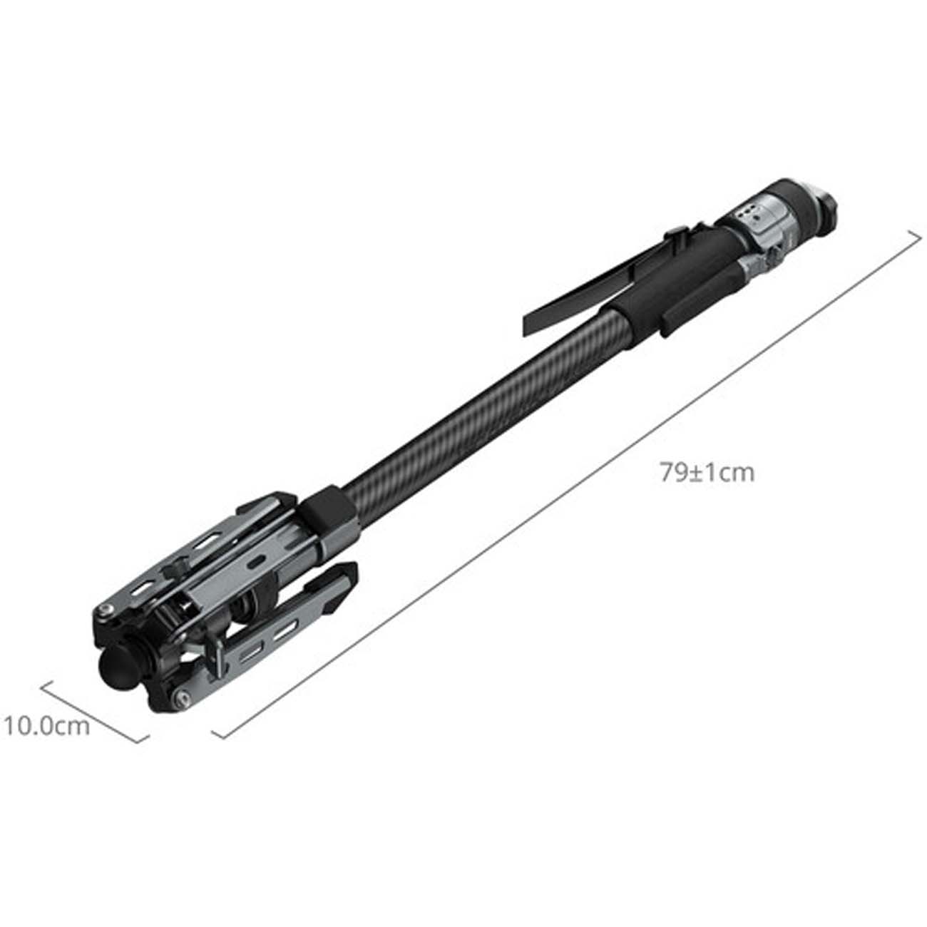 نمای طول تک پایه اسمال ریگ SmallRig 6283 x Potato Jet TRIBEX PRO X-Clutch Hydraulic Monopod Standard