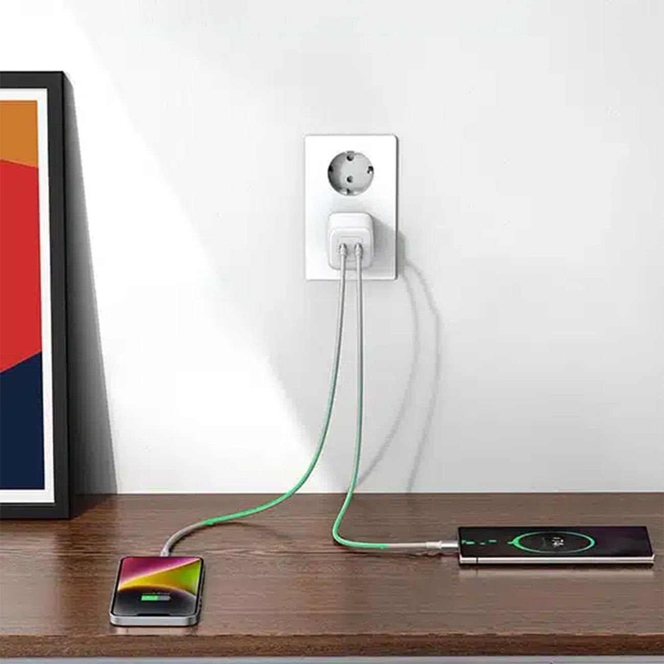اتصال شارژر دیواری یوگرین UGREEN CD294 Nexode 45W GaN USB-C Wall Charger