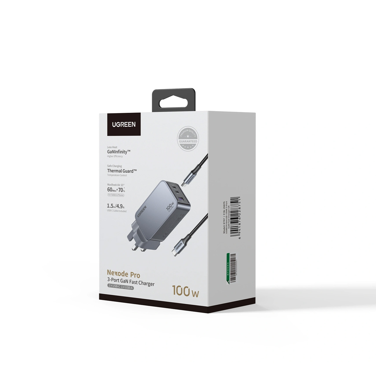 جعبه شارژر دیواری یوگرین UGREEN X757 Nexode Pro 100W GaN Wall Charger