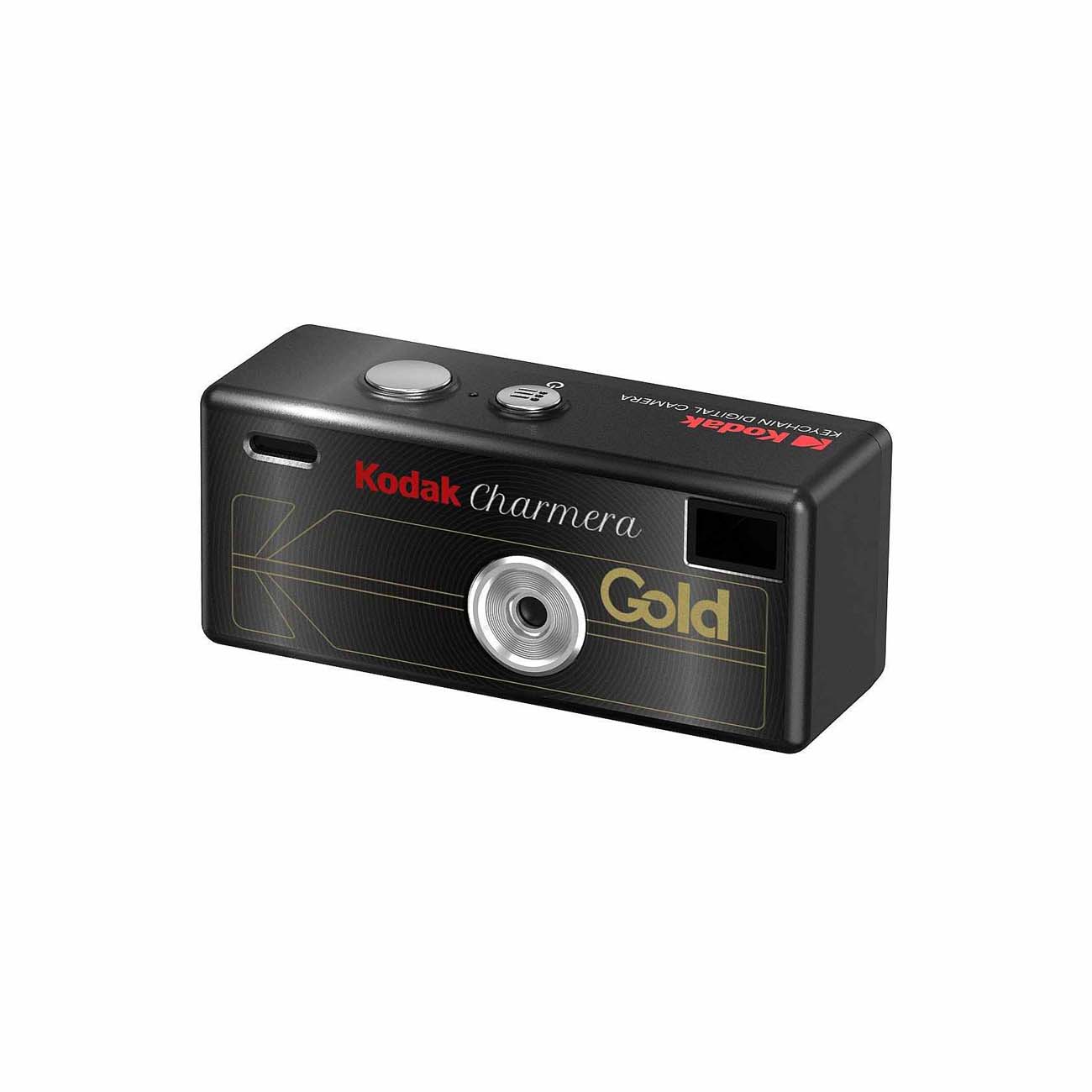 نمای جانبی دوربین دیجیتال مشکی کداک KODAK Millennium Charmera Keychain Digital Camera