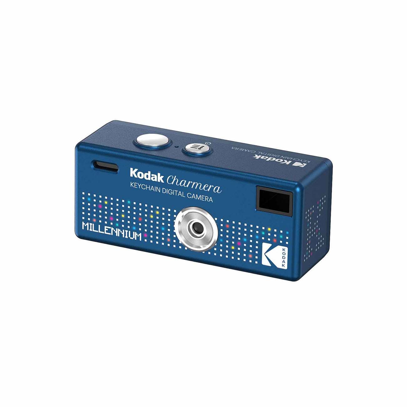 نمای جانبی دوربین دیجیتال آبی کداک KODAK Millennium Charmera Keychain Digital Camera