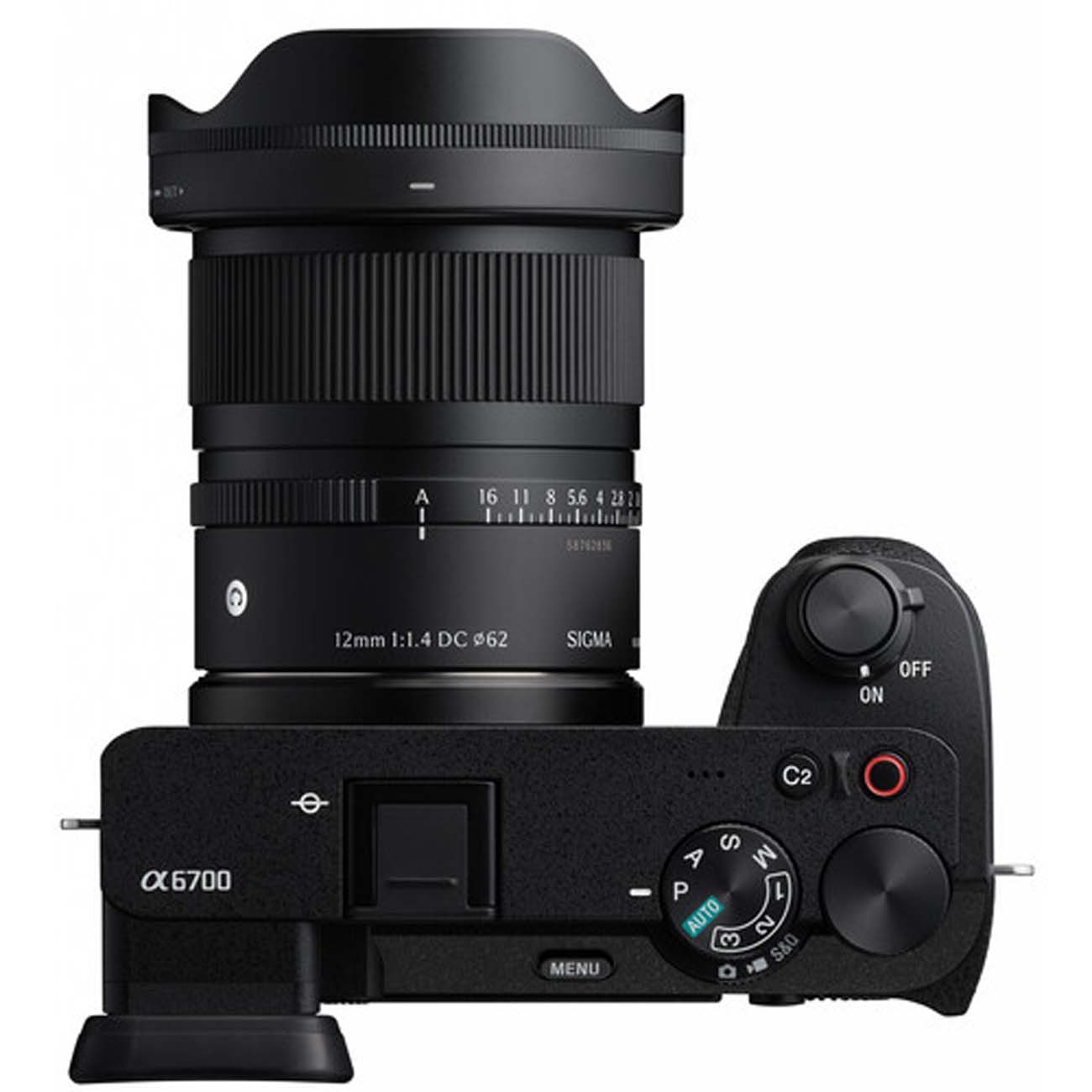 نمای نصب شده لنز سیگما Sigma 12mm f/1.4 DC Contemporary Lens for Sony E
