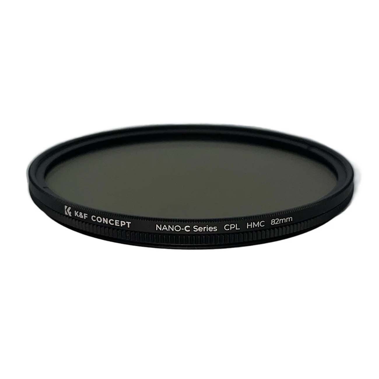 نمای روبه رو فیلتر لنز کی اند اف K&F Concept C-PL HMC Series-C 82mm Circular Polarizing Filter