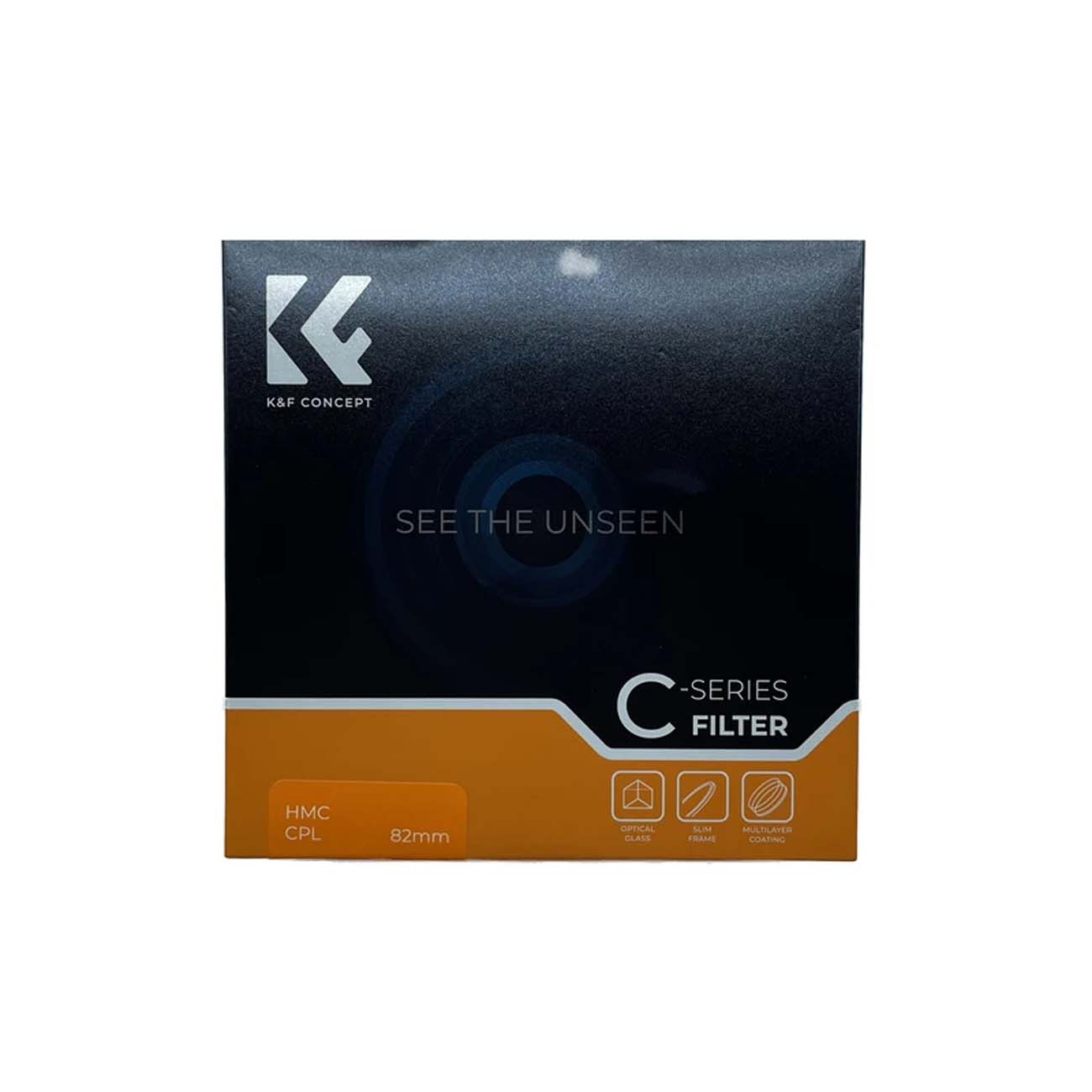 نمای جعبه فیلتر لنز کی اند اف K&F Concept C-PL HMC Series-C 82mm Circular Polarizing Filter
