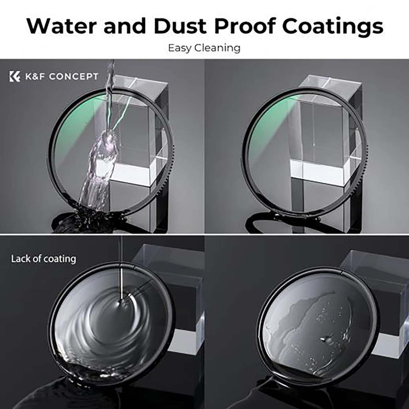 نمای کاربردی از فیلتر لنز کی اند اف K&F Concept UV MRC Nano-X Ultra-Slim 82mm Lens Filter
