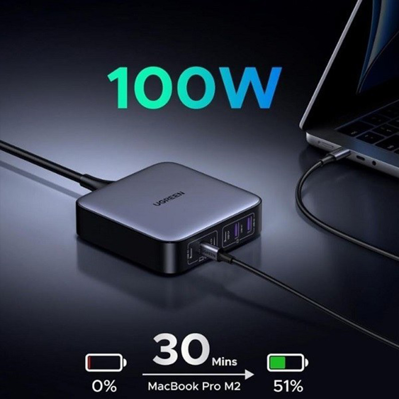 توان شارژر رومیزی یوگرین UGREEN CD271 Nexode 200W GaN Desktop Charger